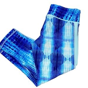 Pink Lotus size small blue & green crop athletic leggings